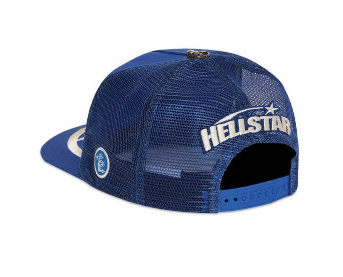 Hellstar Big Logo Trucker Hat Blue