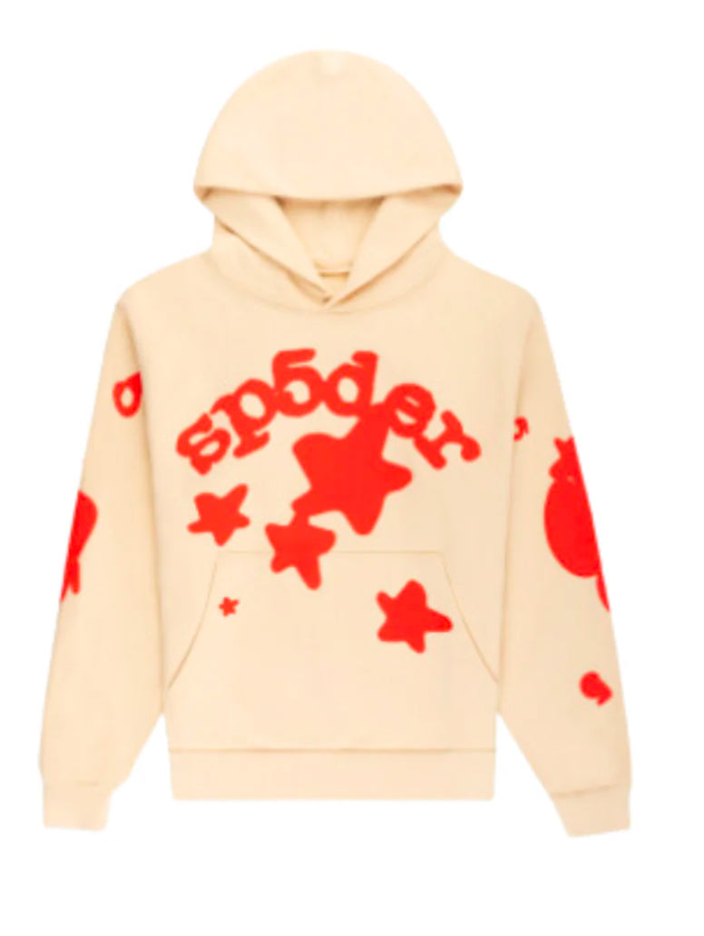 Sp5der Creme Beluga Hoodie