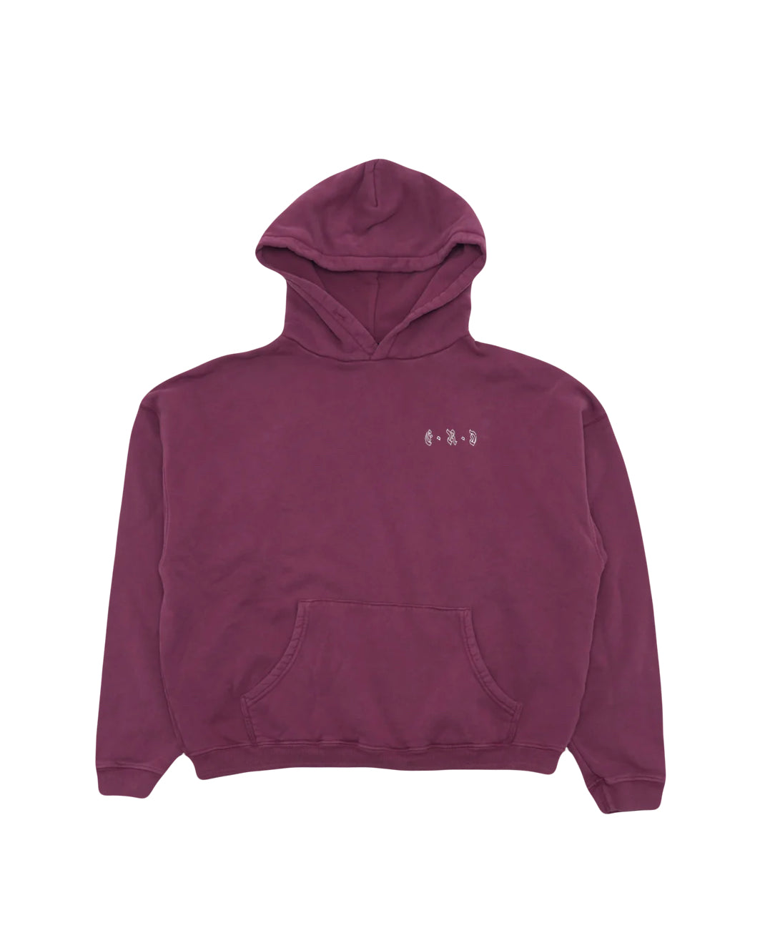 Enfants Riches Déprimés Initial Logo Hoodie Burgundy