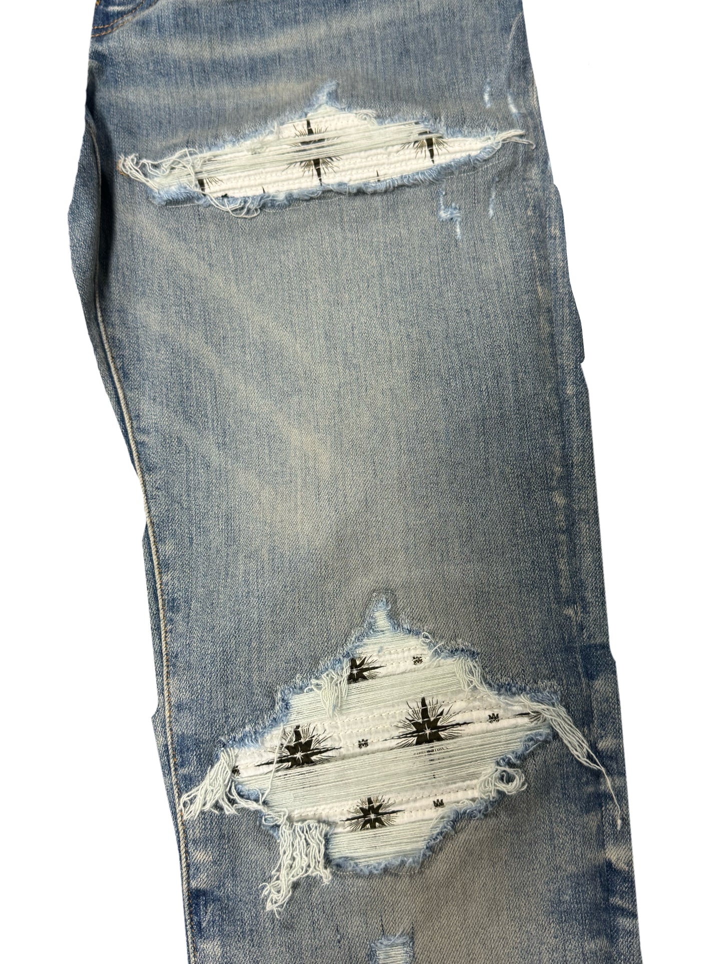 Amiri Jeans Blue MX1 Micro Starburst Patch (PREOWNED) Size:34