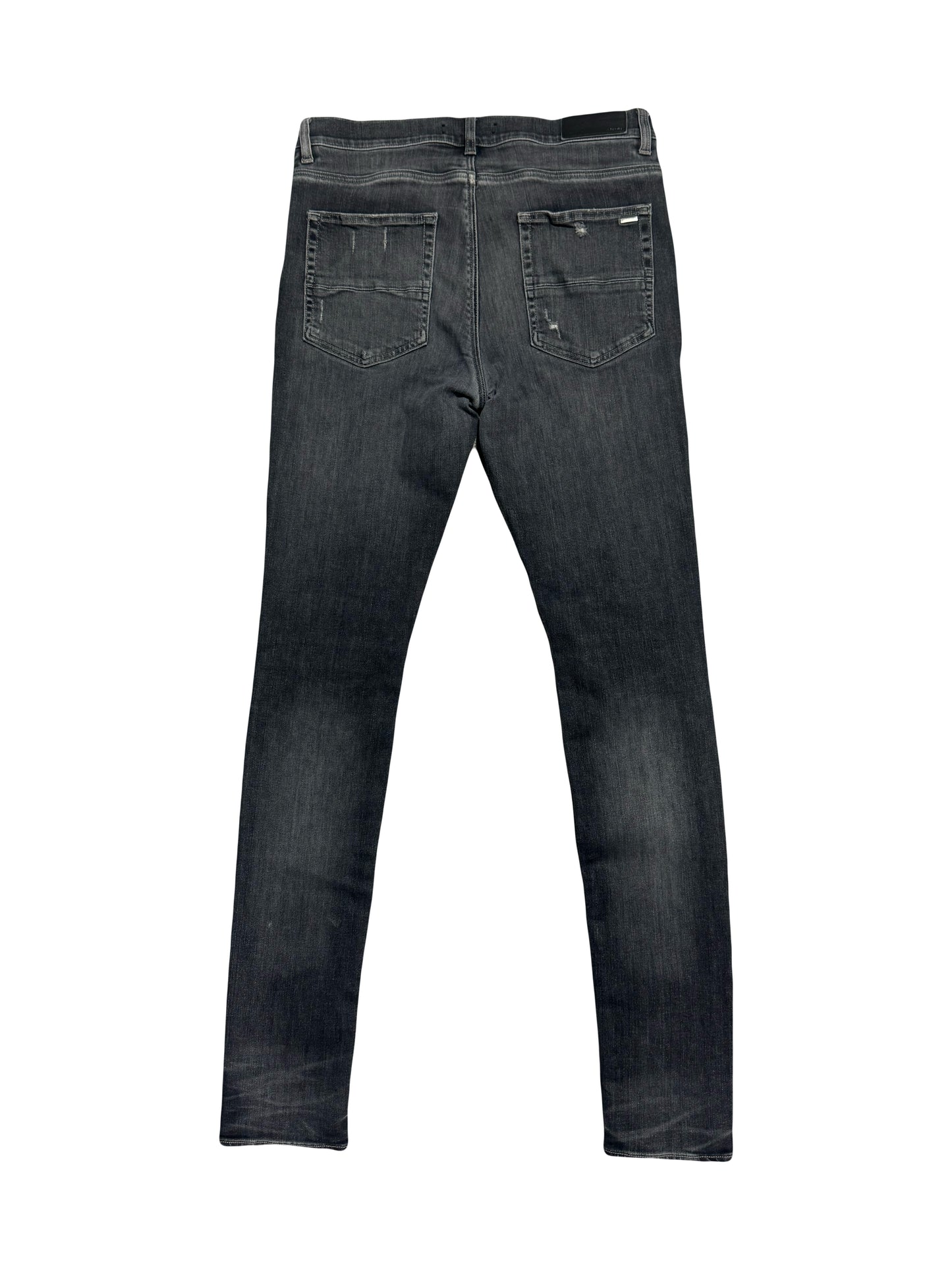 Amiri Jeans MX1 Leather Patch Storm Grey (PREOWNED)