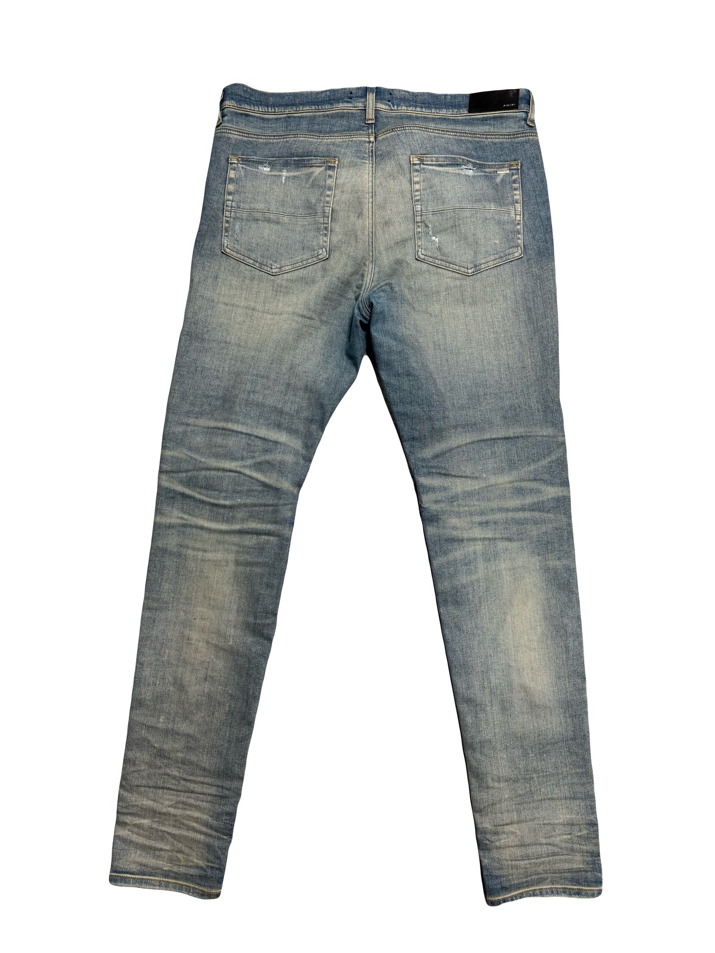 Amiri Jeans Thrasher Rainbow Paisley Patch Clay Indigo (PREOWNED)
