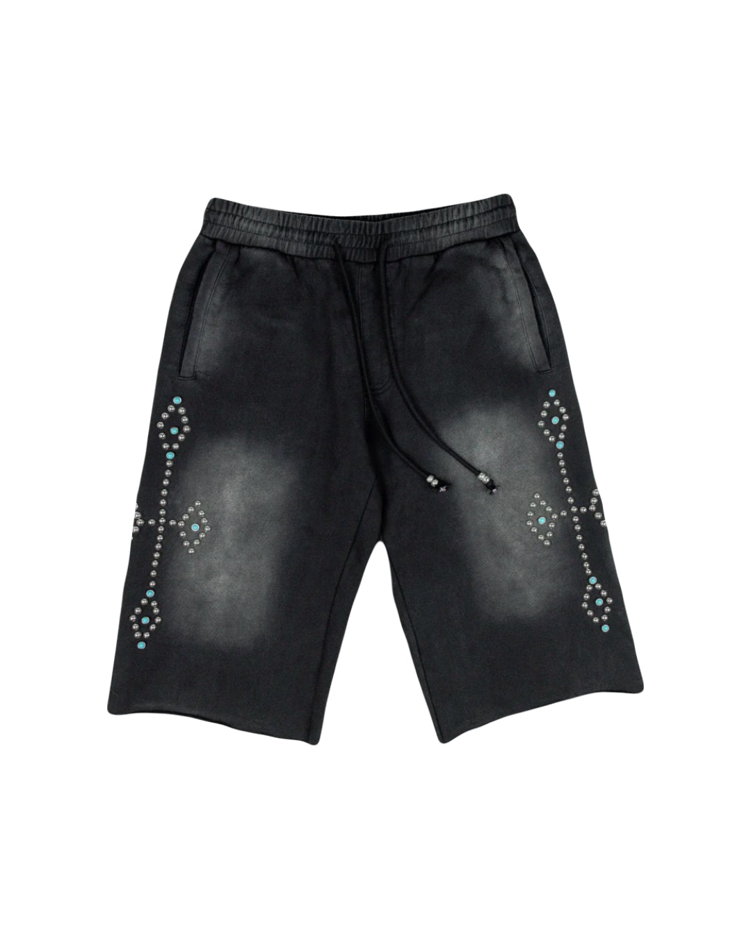 Commons Rivet Turquoise Shorts Black