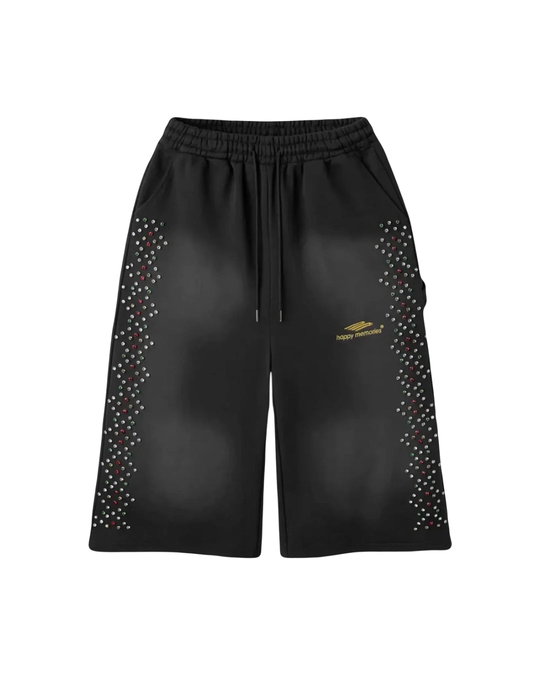 happy Memories Dont Die 3/4 Crystal Shorts Black