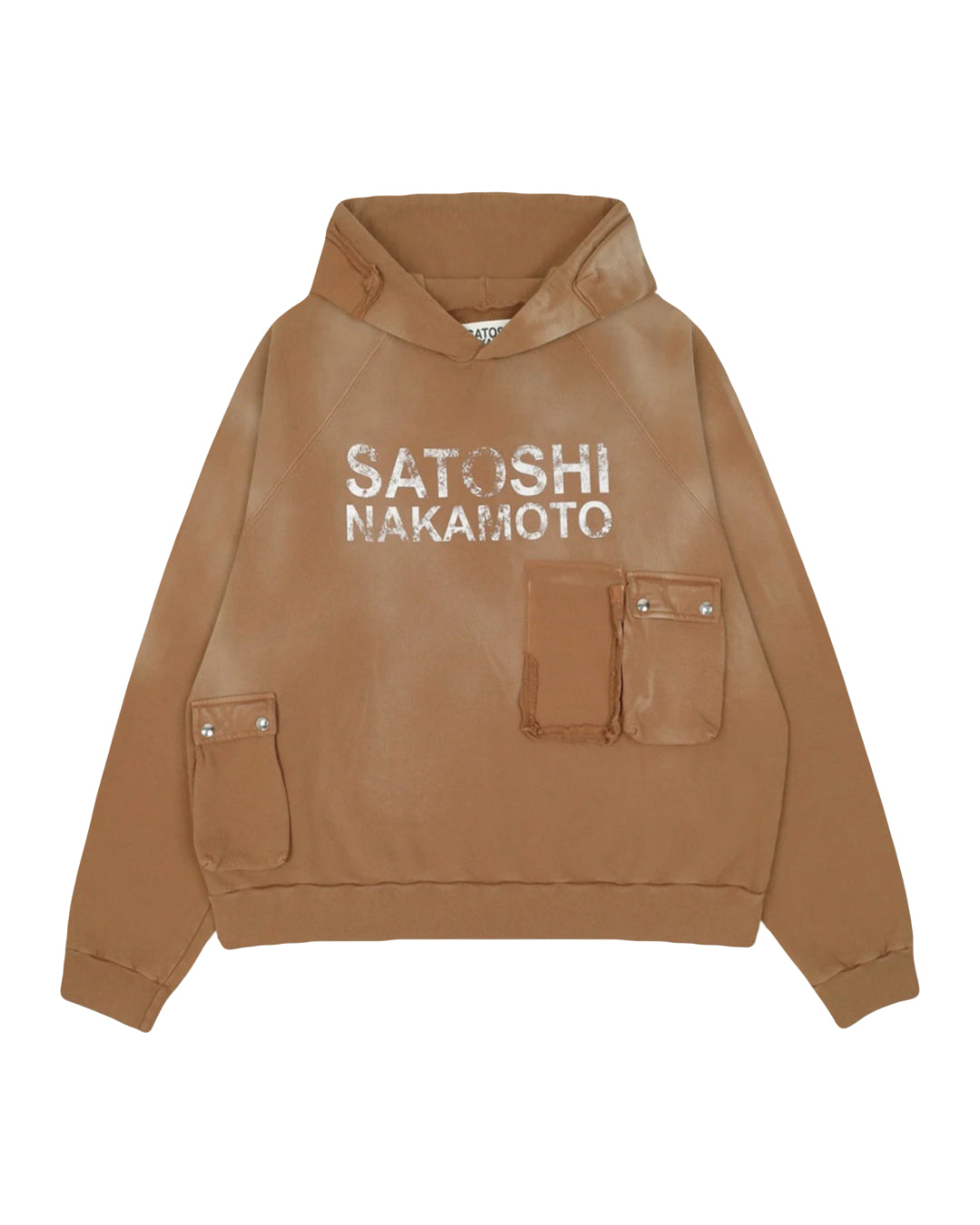 Satoshi Nakamoto Cargo Hoodie Brown
