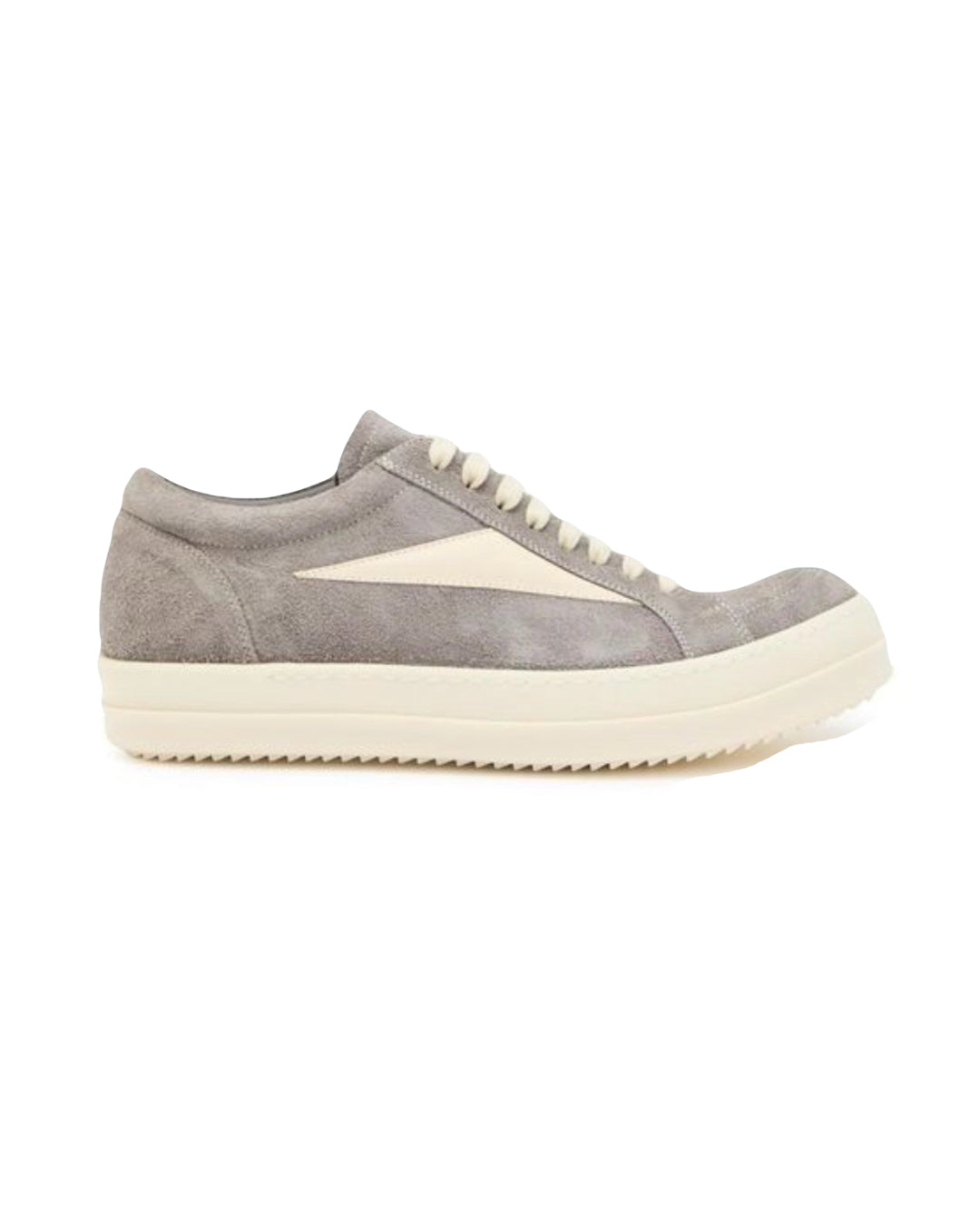 Rick Owens Vintage Low Brushed Suede Steel/Milk