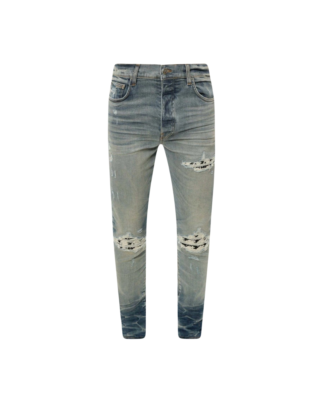 Amiri Jeans MX1 Black/White MA Repair Vintage Indigo
