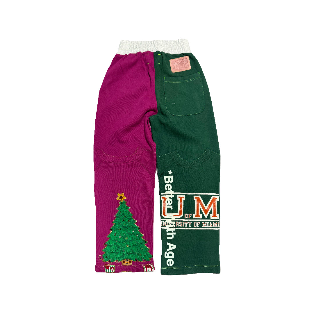 Better With Age Hollywood Reconstructed Sweatpants Heather Grey/Purple/Green