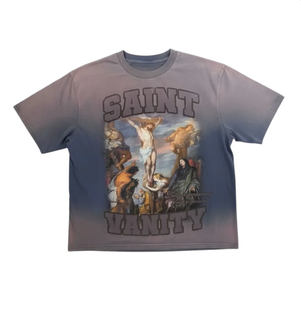 Saint Vanity Pain Is Temporary T-Shirt Blue