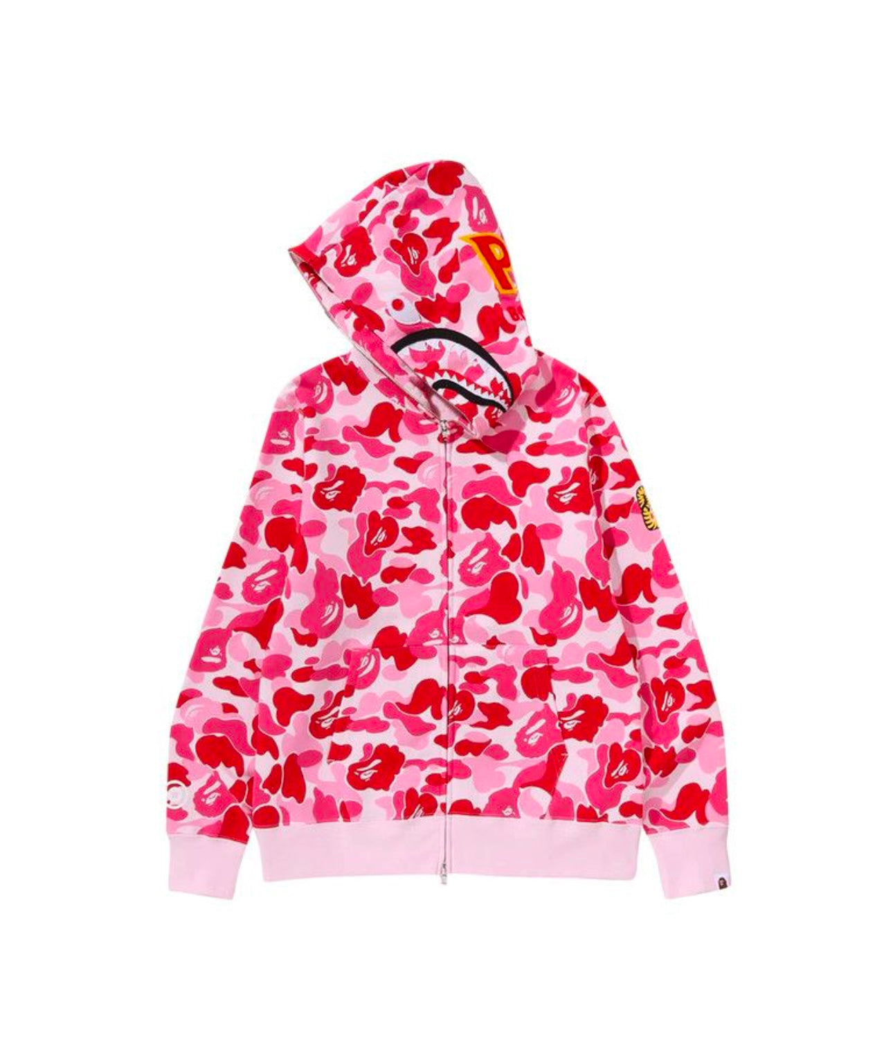 Bape Poner ABC Camo 2nd Shark Full Zip Pink