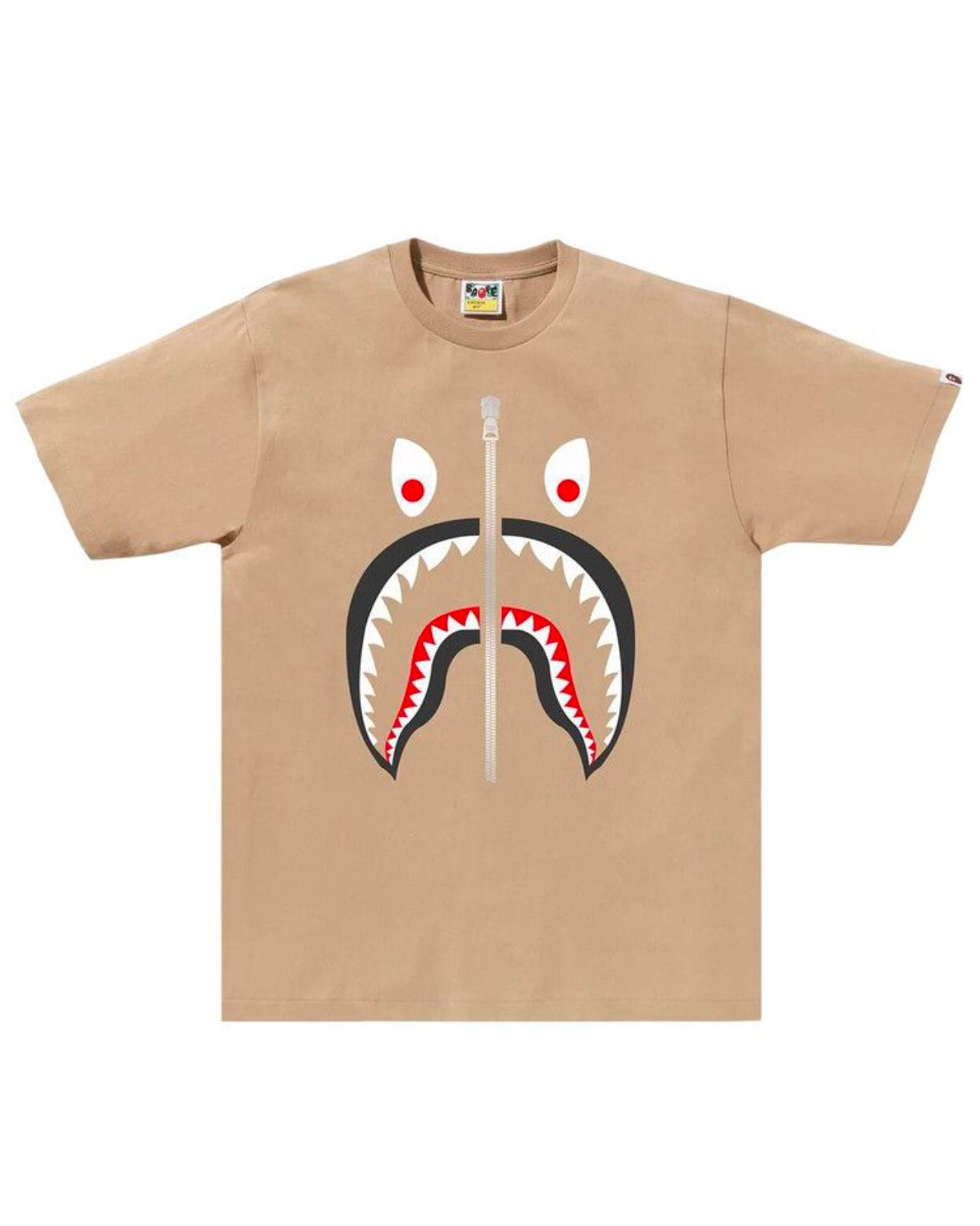 Bape Mad Shark T-Shirt Beige