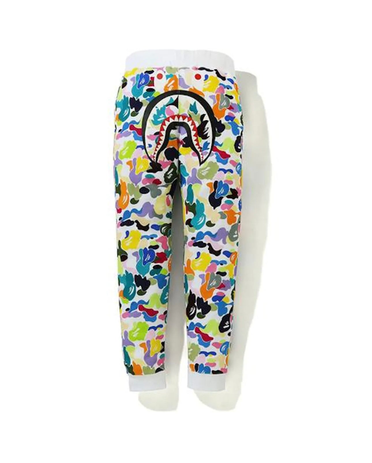 Bape Multi Camo Shark Slim Sweatpants White