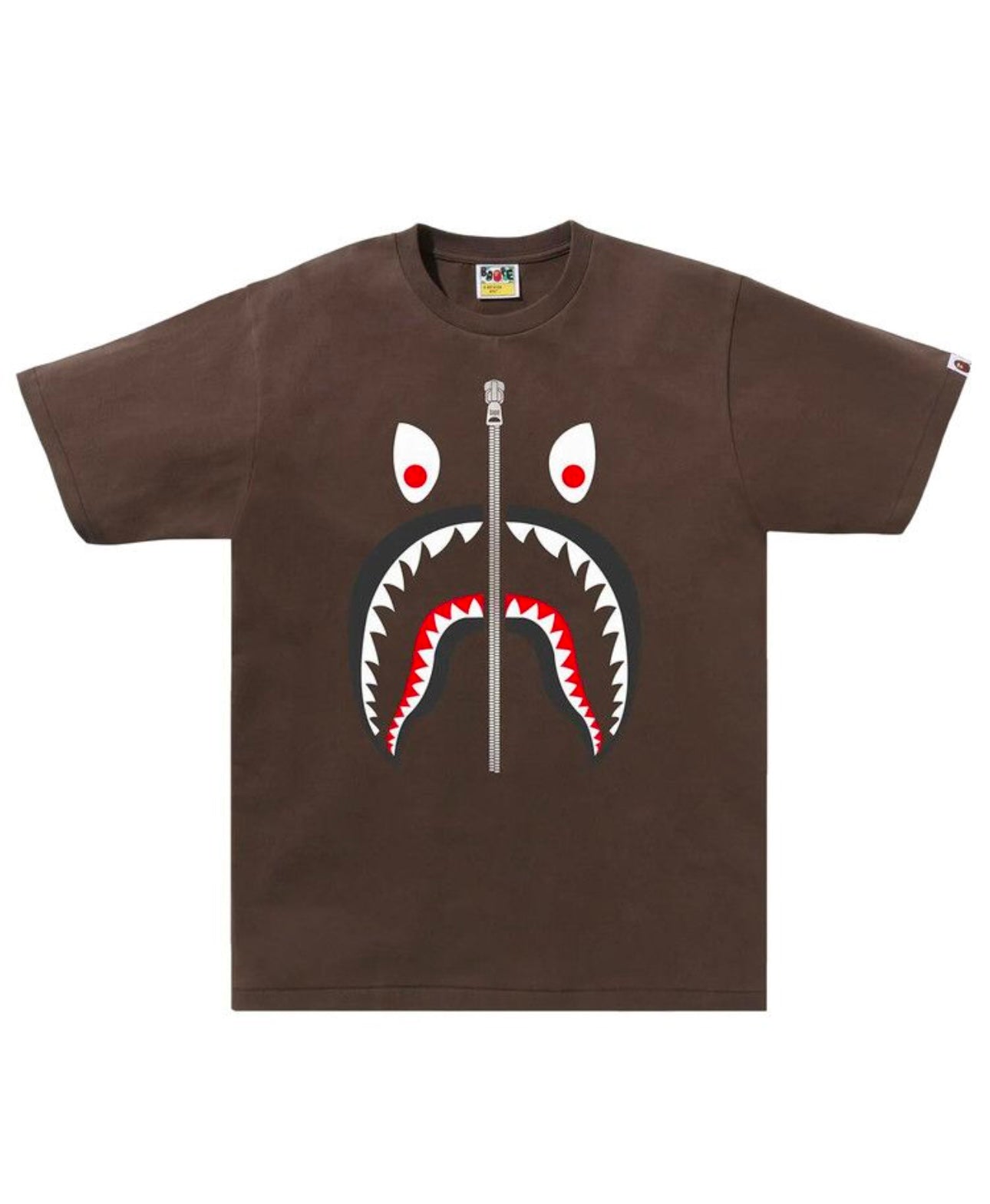 Bape Mad Shark T-Shirt Brown
