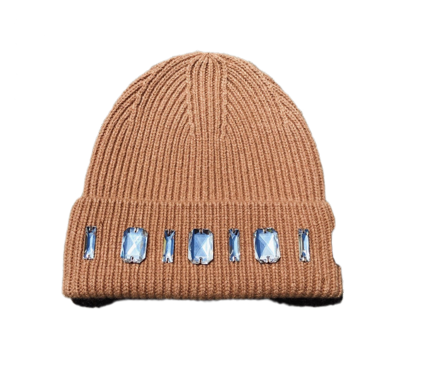 Louis Crown Rhinestone Beanie Ochre