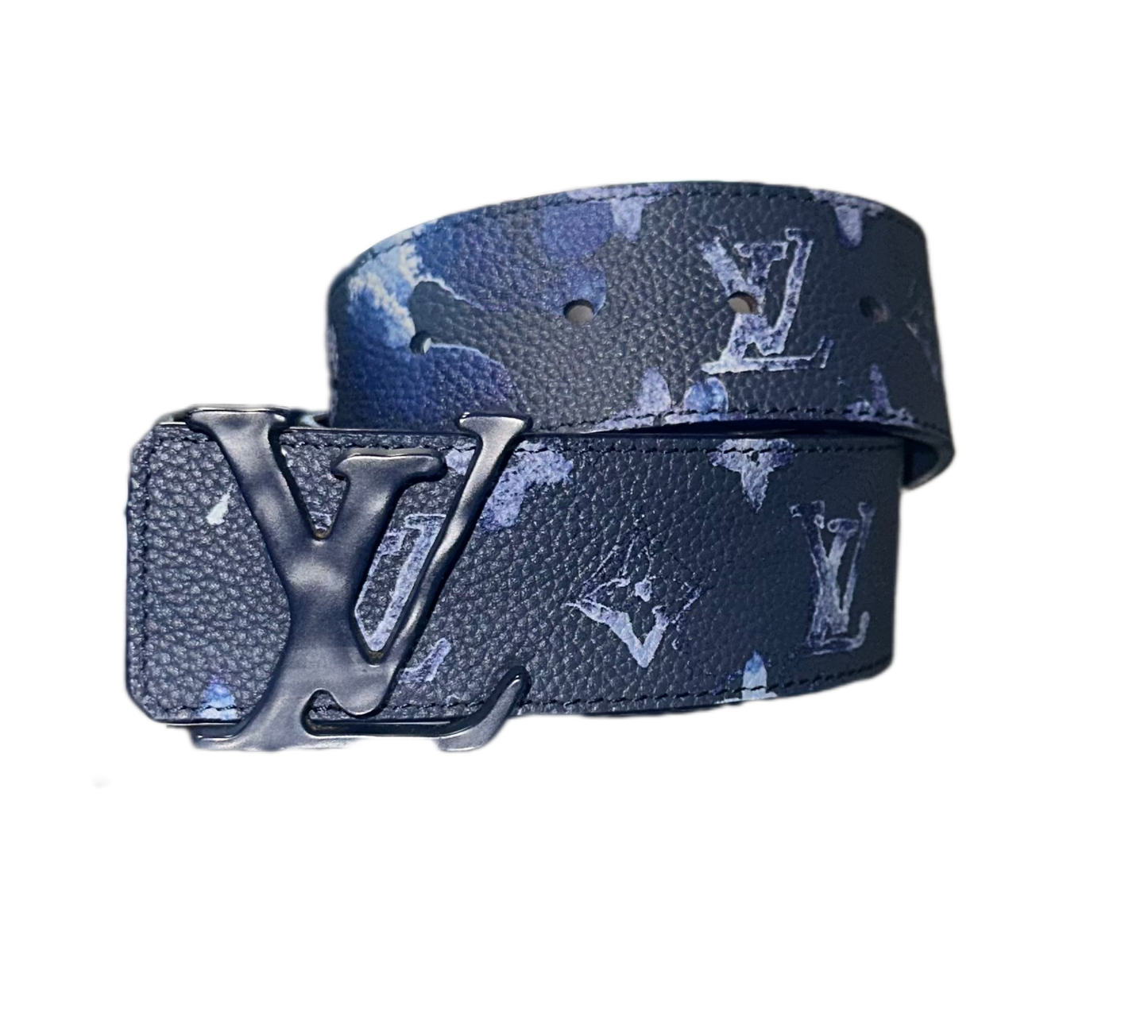 Louis Vuitton Belt Monogram Watercolor Blue (Preowned)