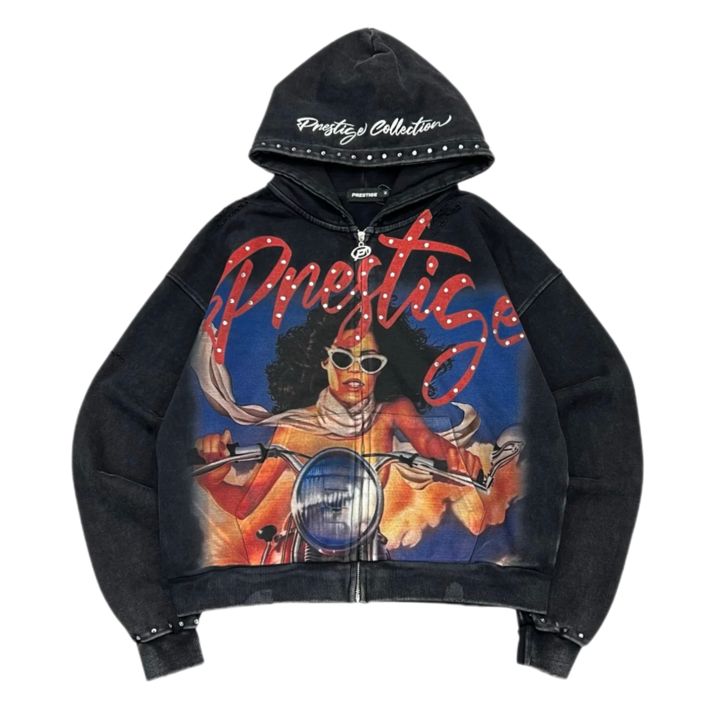 Prestige Motorcycle Zip-Up Black