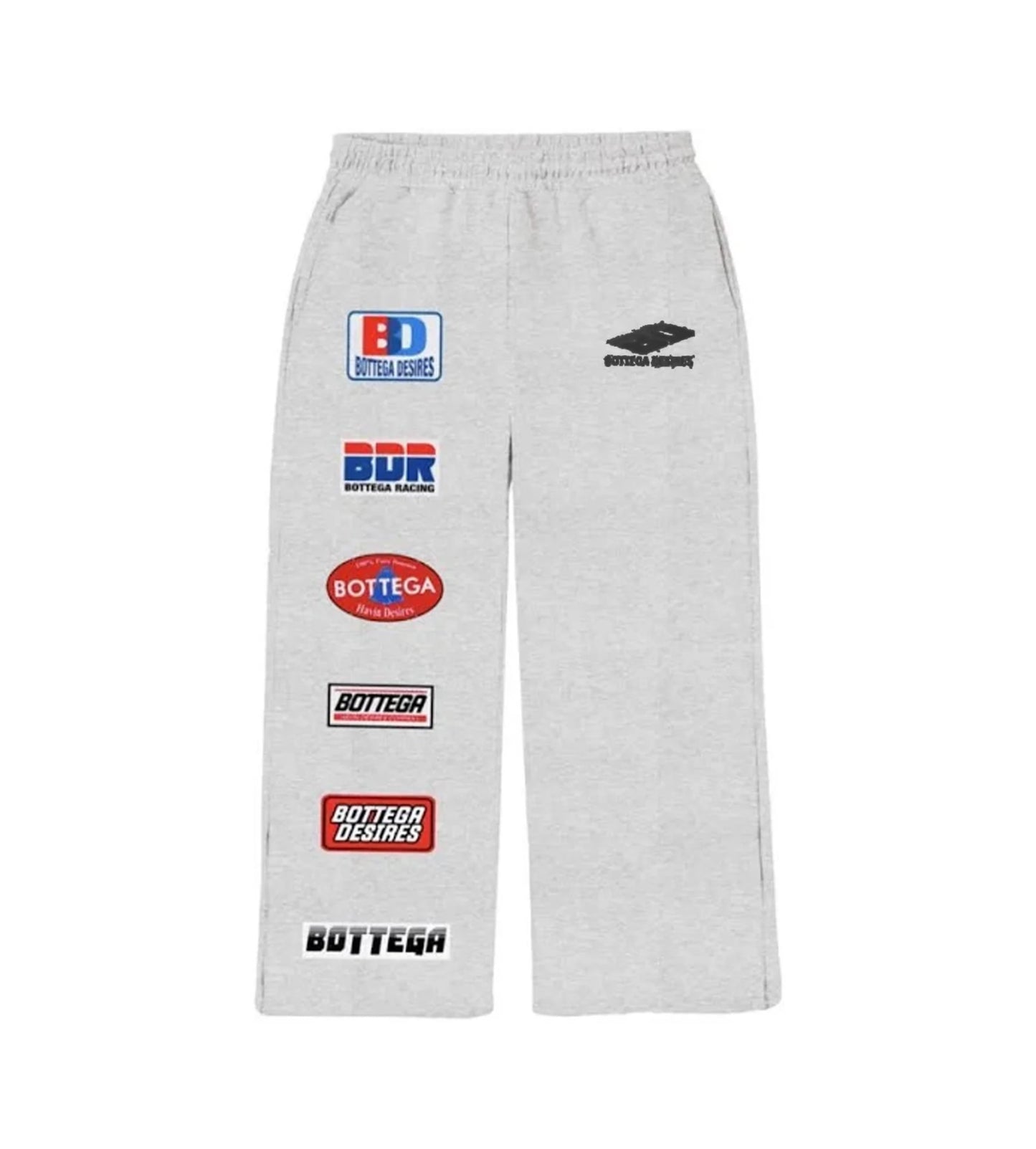 Bottega Desires Patches Sweatpants Grey