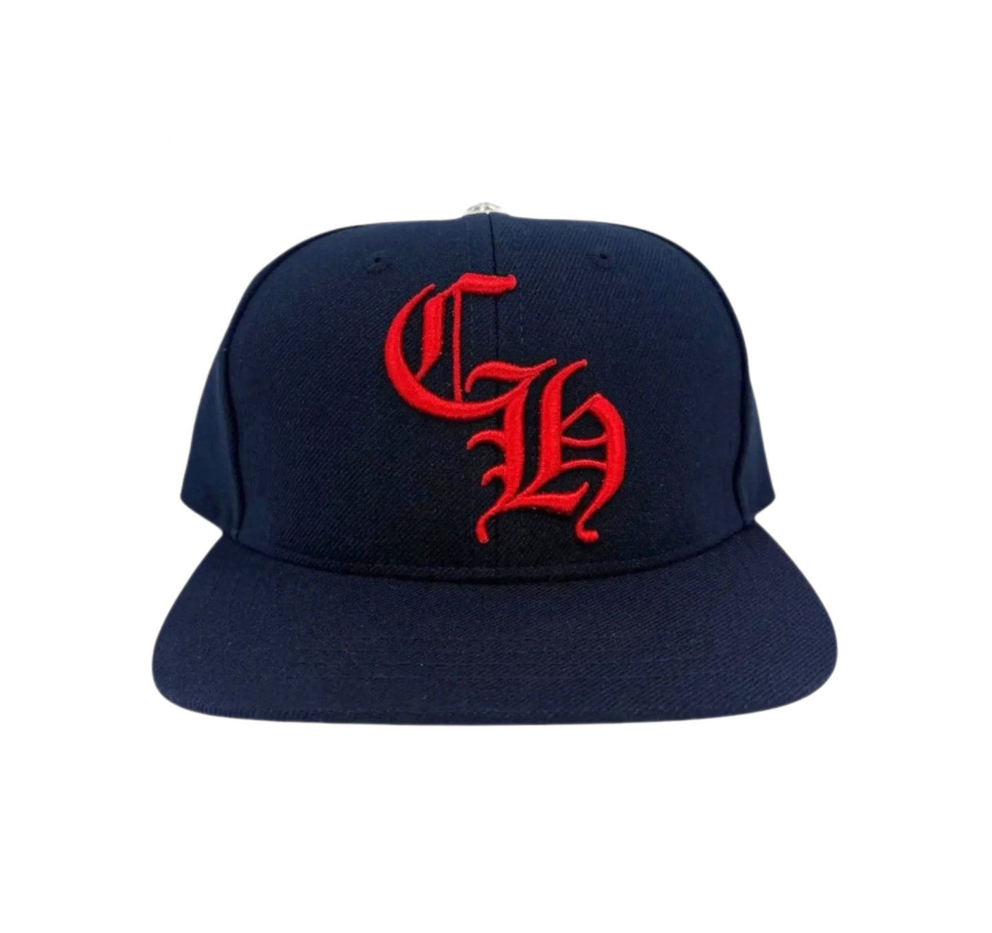 Chrome Hearts Embroidered CH Logo Baseball Hat Navy/Red