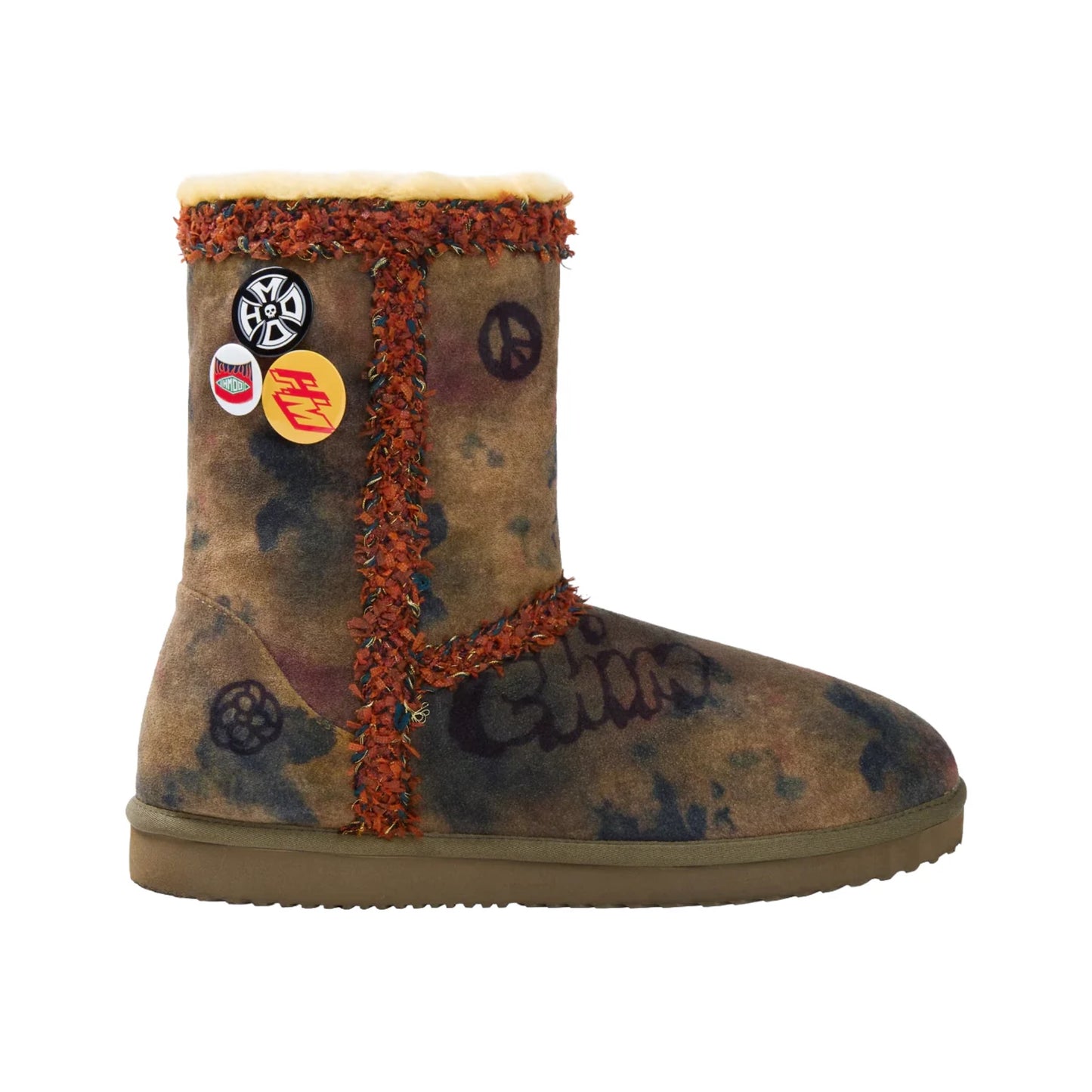 HMDD Graffiti Ugg Boots Brown