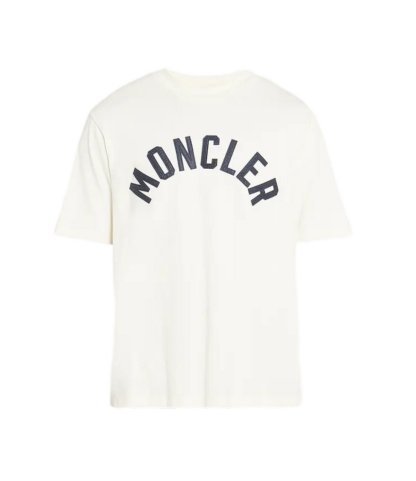 Moncler Collegiate Logo T-Shirt Cream