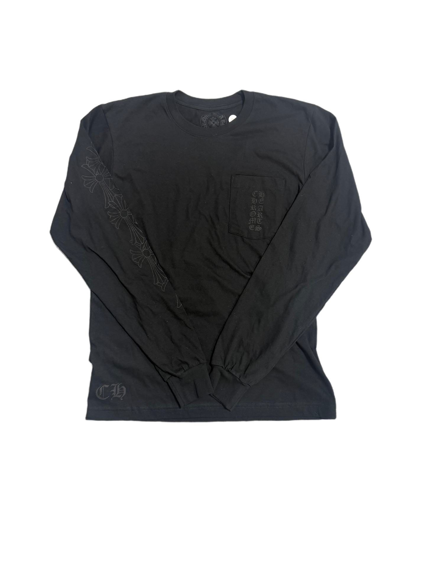 Chrome Hearts Miami Cemetery Vertical Logo Long Sleeve Black