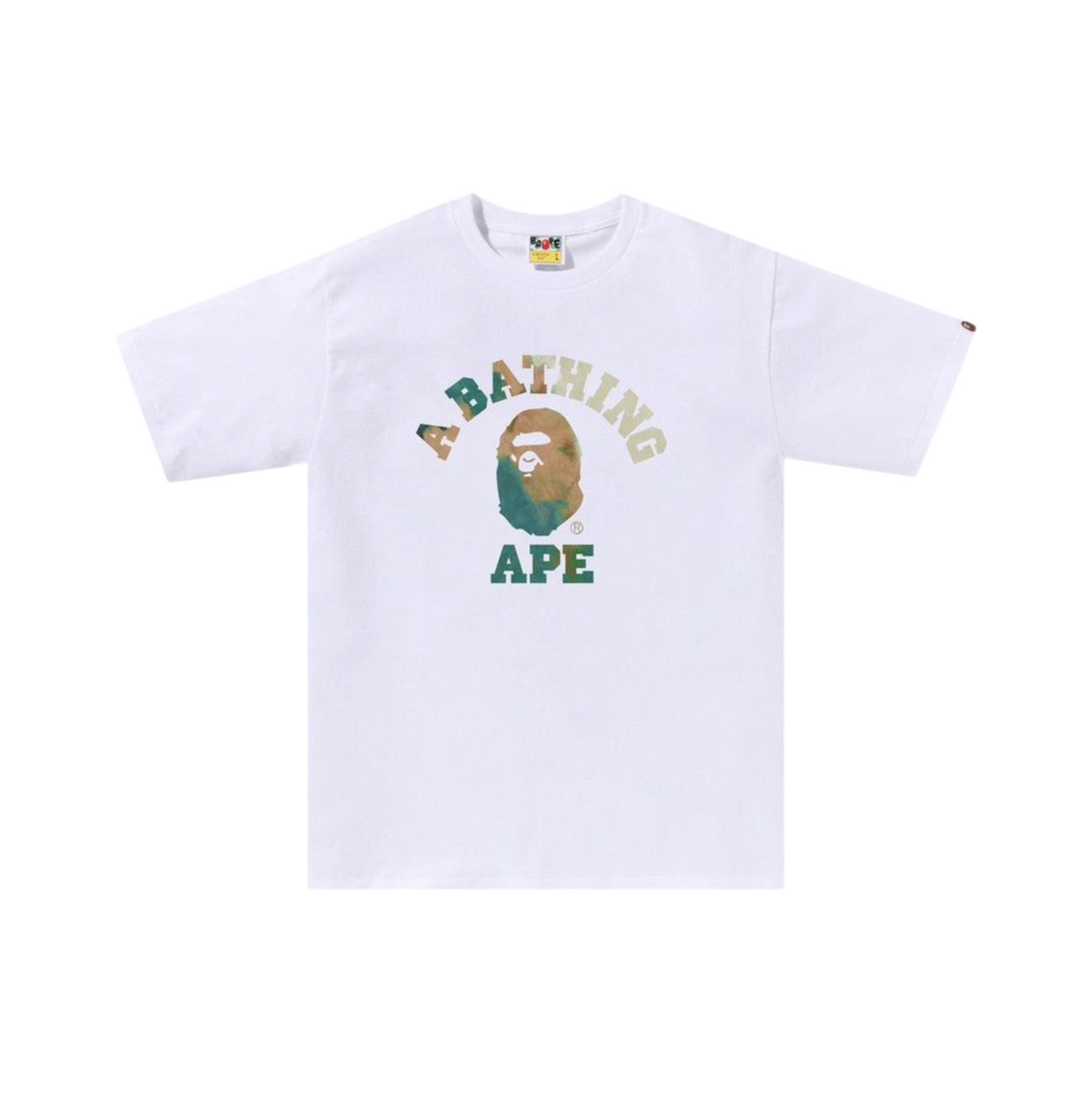 Bape Tie Dye College T-Shirt White