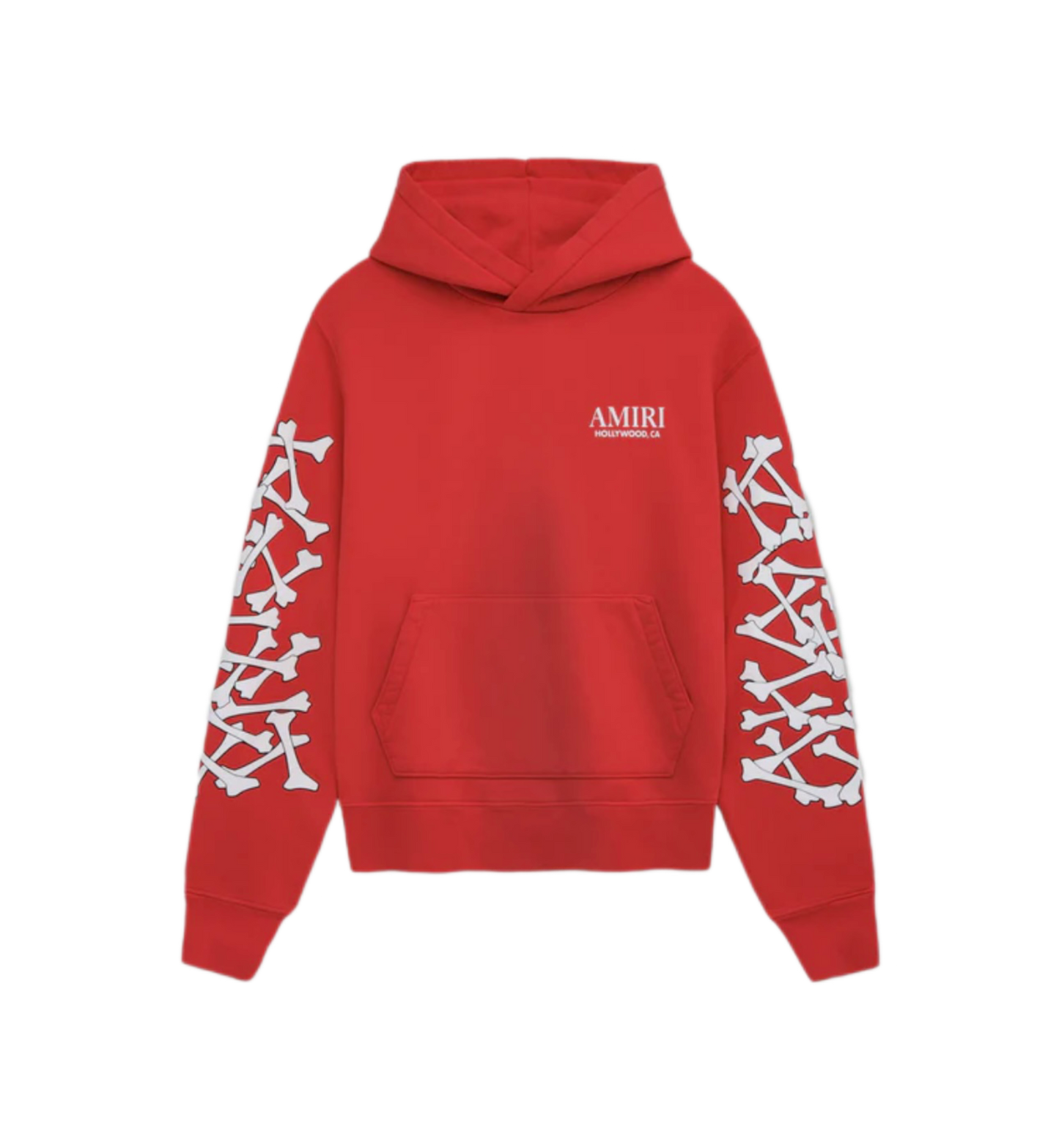 Amiri Bones Stacked Hoodie Red