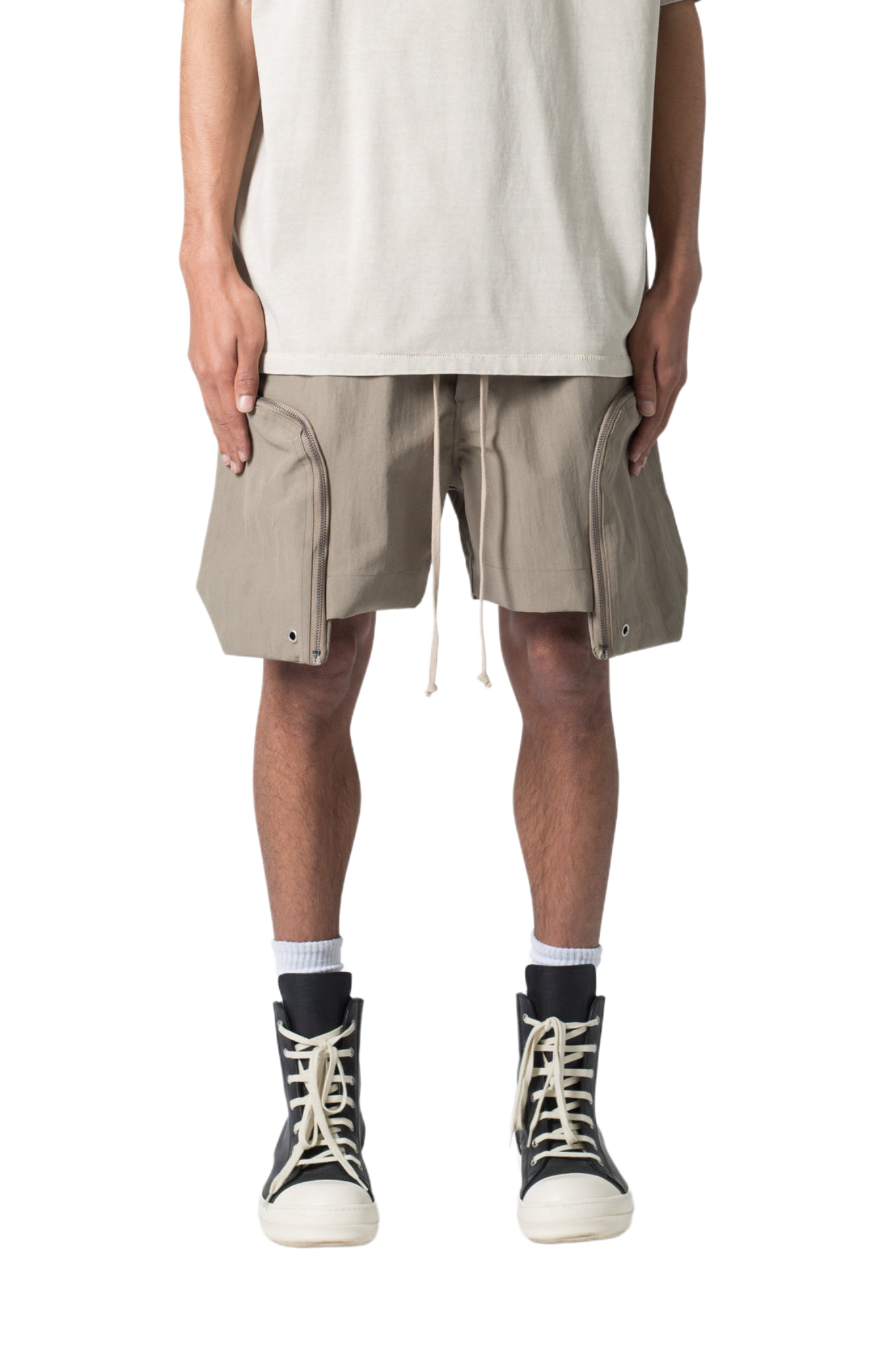 MNML Front Pocket Geo Shorts Olive