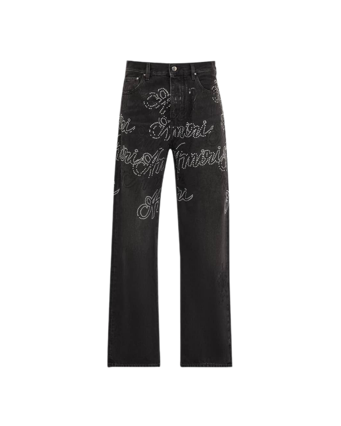 Amiri Jeans Black Amiri Cyrstal Script