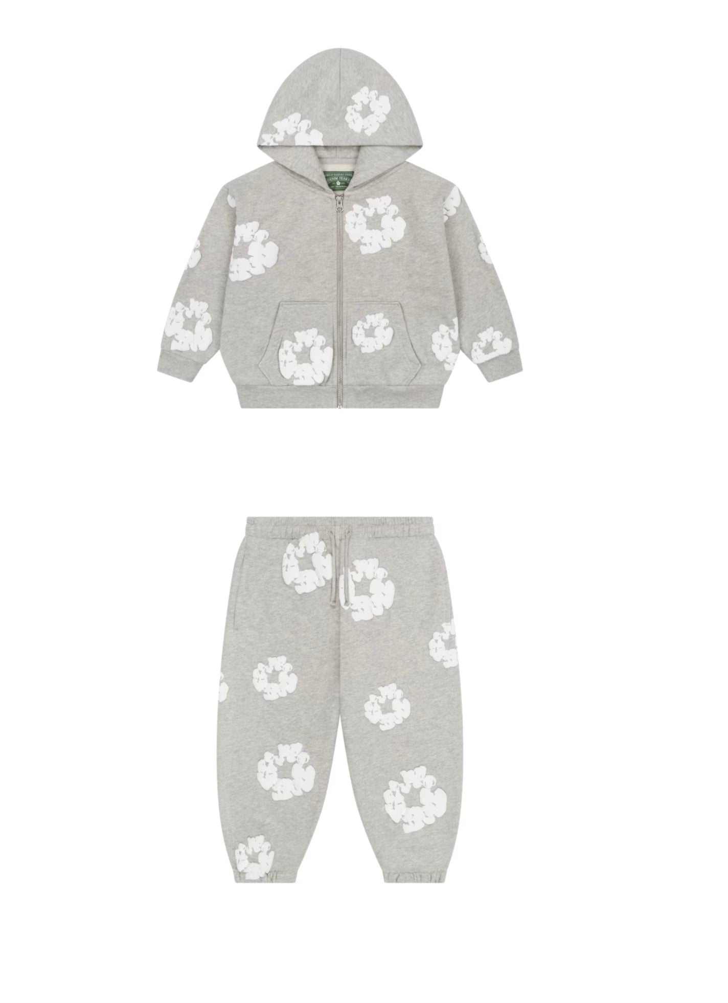 Denim Tears Cotton Wreath Kids Set Grey
