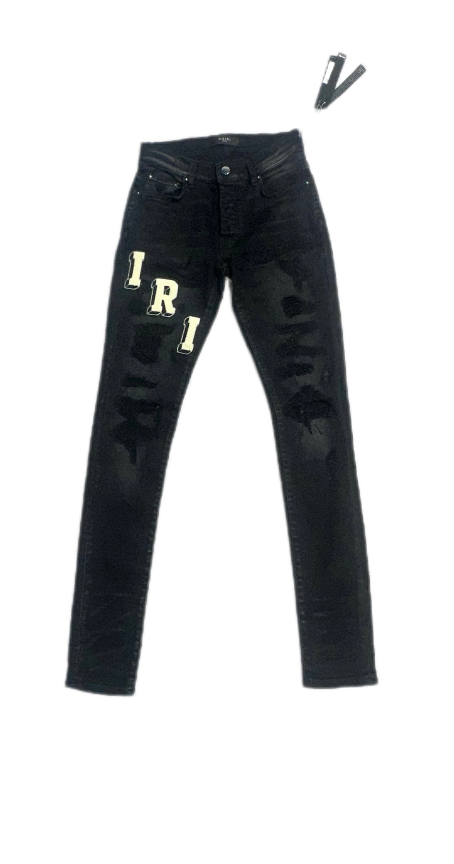Amiri Jeans Varsity Faded Black