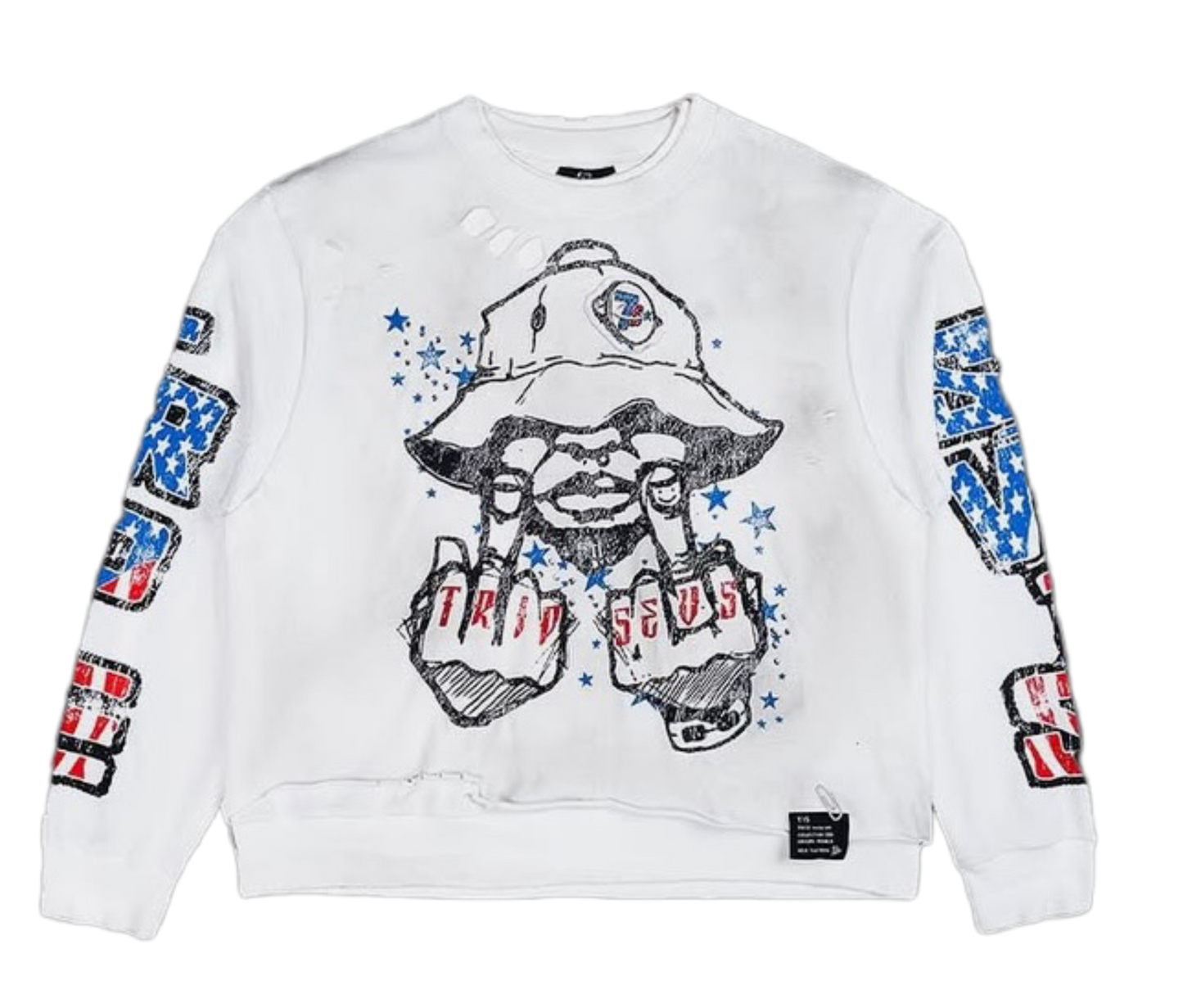 Triple Seven Trade War Long Sleeve White
