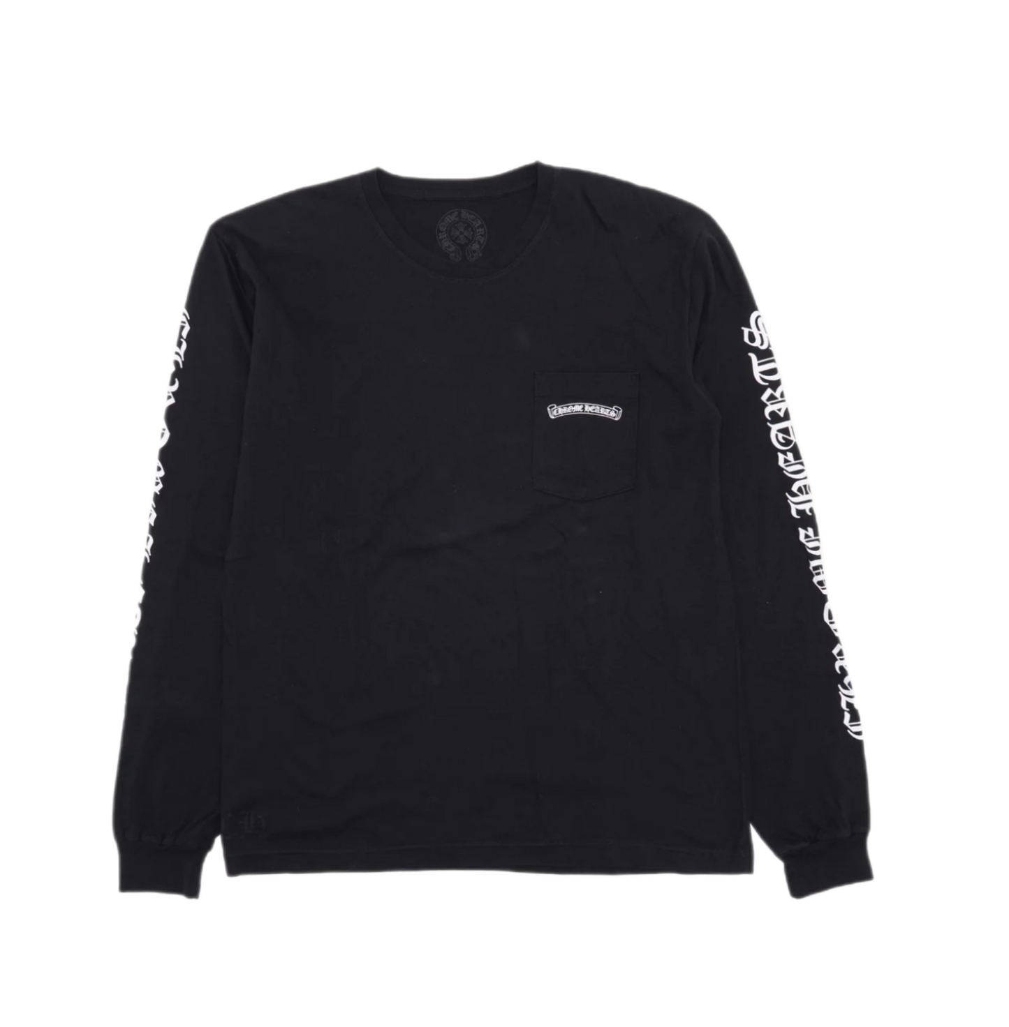 Chrome Hearts Scroll Logo Pocket Long Sleeve Black