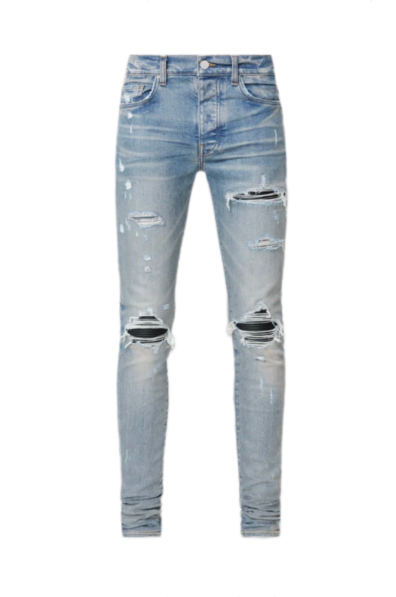 Amiri Jeans MX1 Leather Patch Clay Indigo