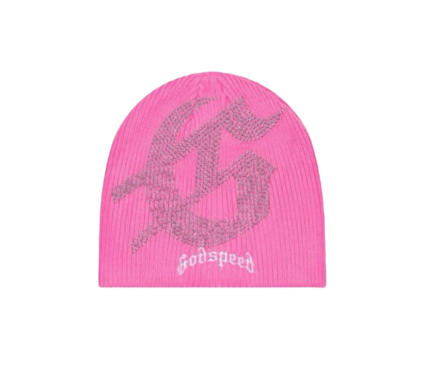 Godspeed OG Logo Studded Beanie Pink