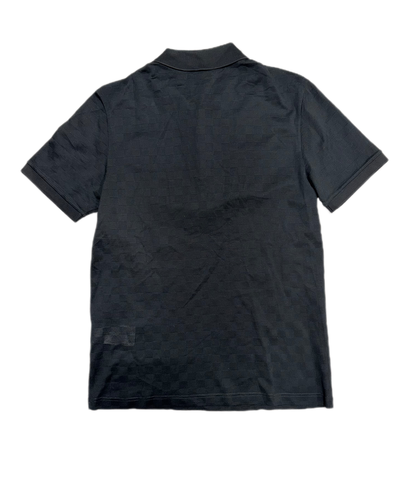 Louis Vuitton Pique Polo With Embroidered LV Patch T-Shirt Black (PREOWNED)