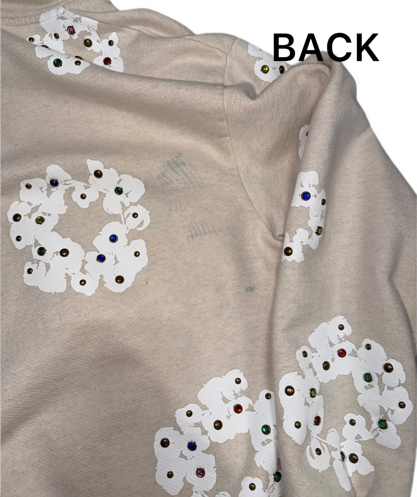 Denim Tears Rhinestone Zip-Up Oatmeal (PREOWNED)