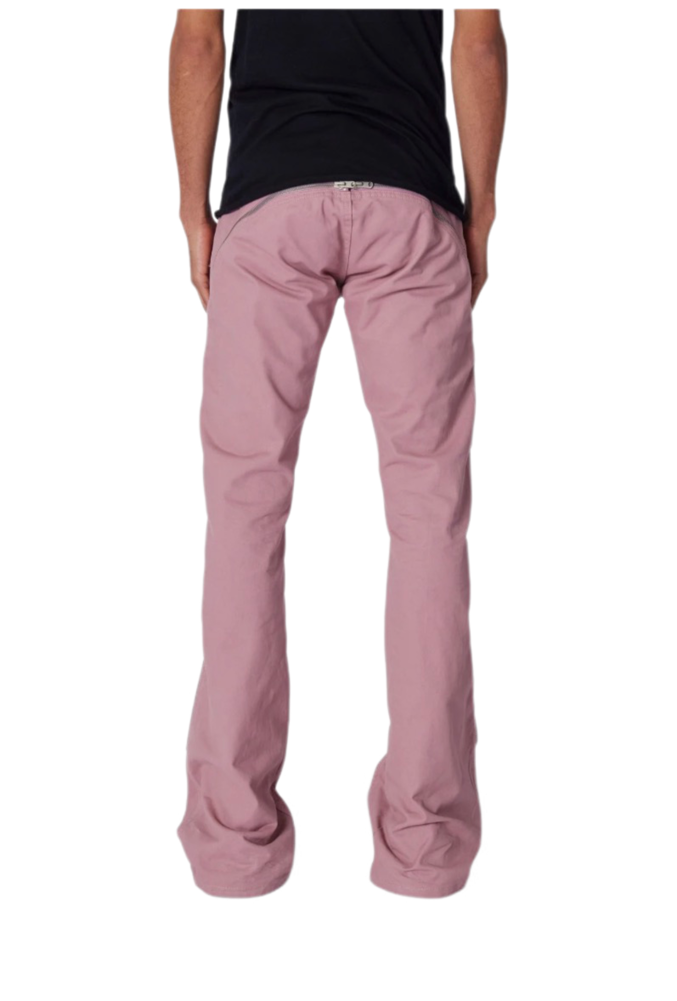 Mnml D519 Zipper Flare Denim Pink