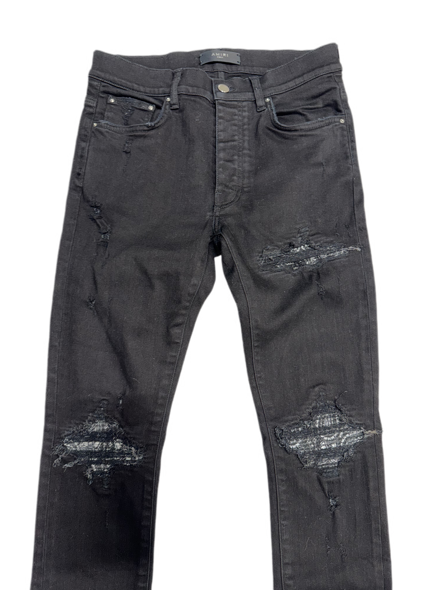 Amiri Jeans MX1 Bandana Black/White Patch Black