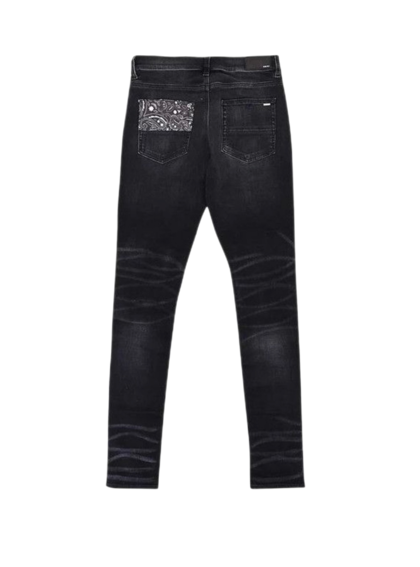 Amiri Jeans Vintage Bandana Artpatch Aged Black