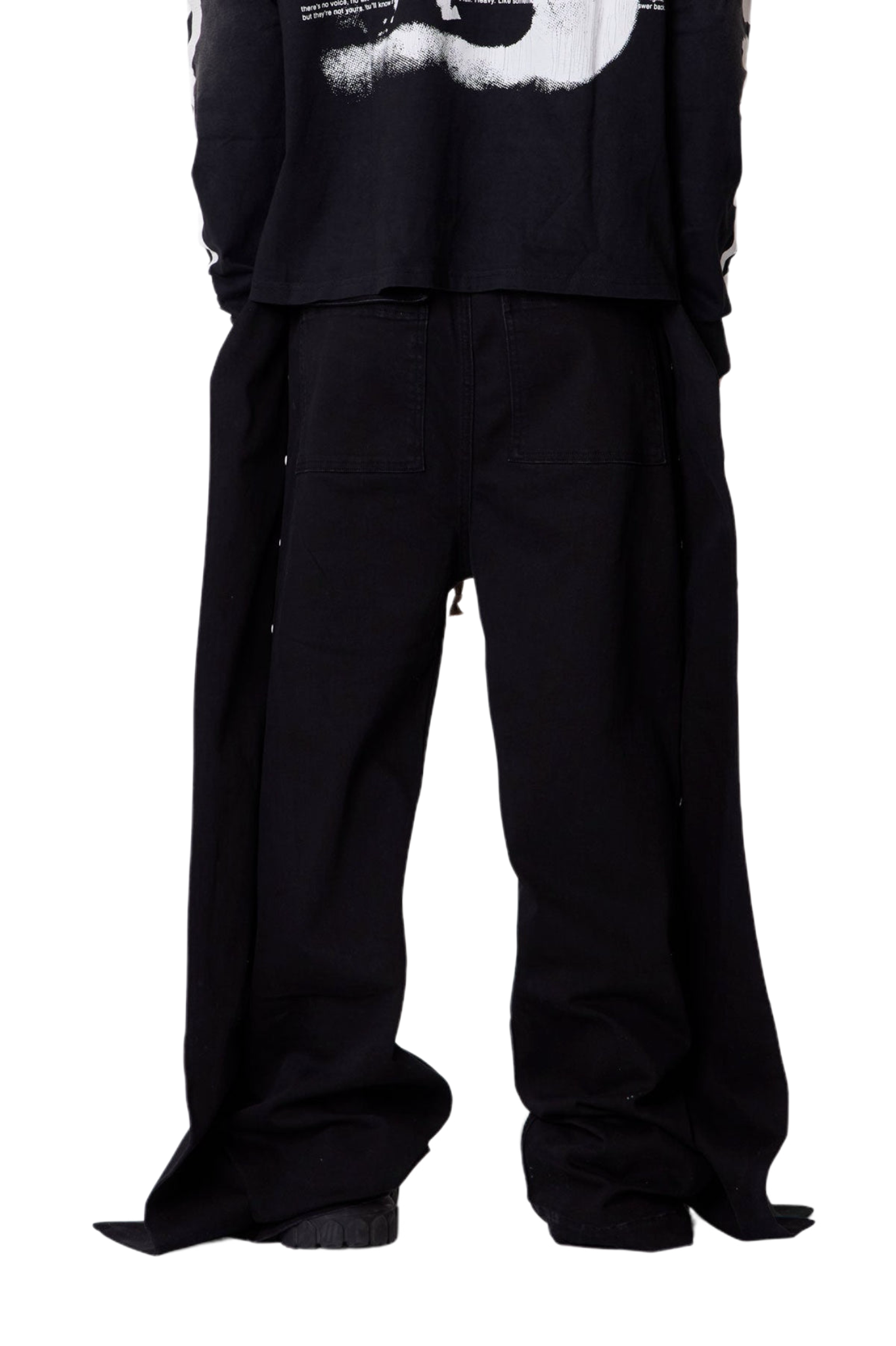 MNML Wide Panel Side Snap Pants Black