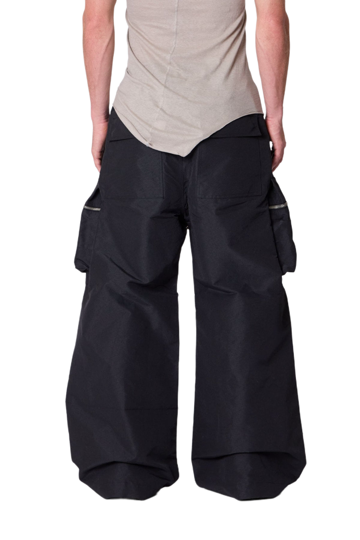 MNML Zip Cargo Pocket Rave Pants Black