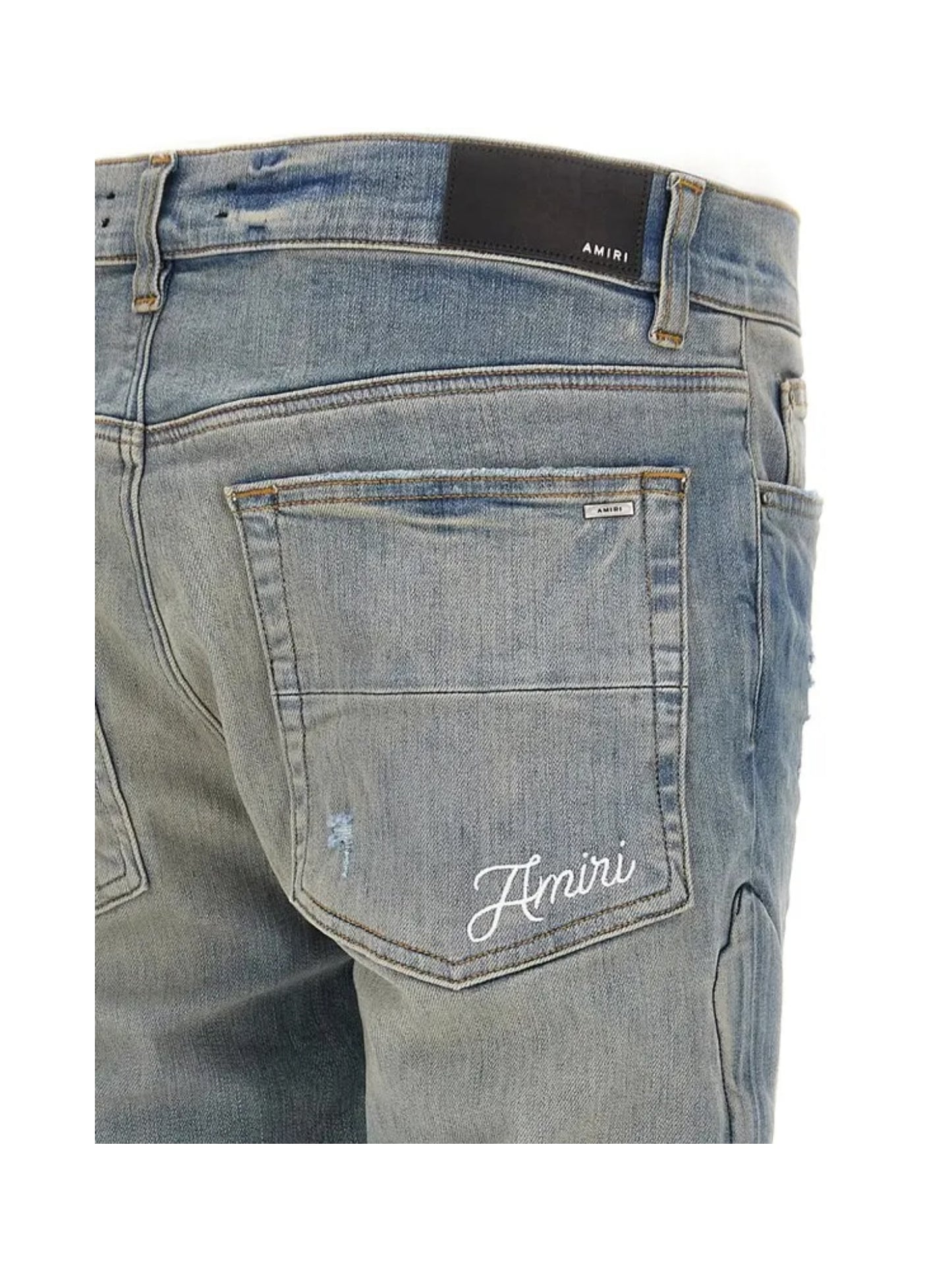 Amiri Jeans Light Wash 3D Bones