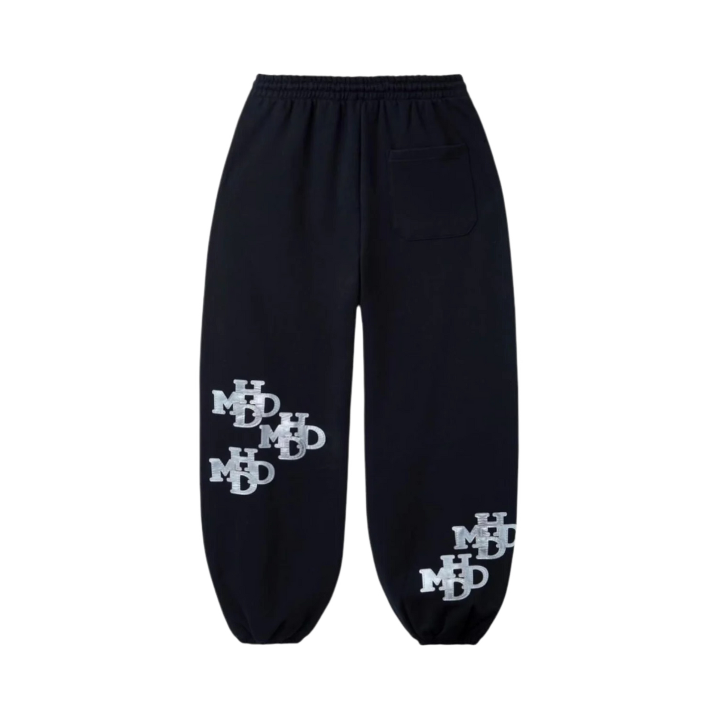 Happy Memories Dont Die Scrunch Patch Sweatpants Black/Silver