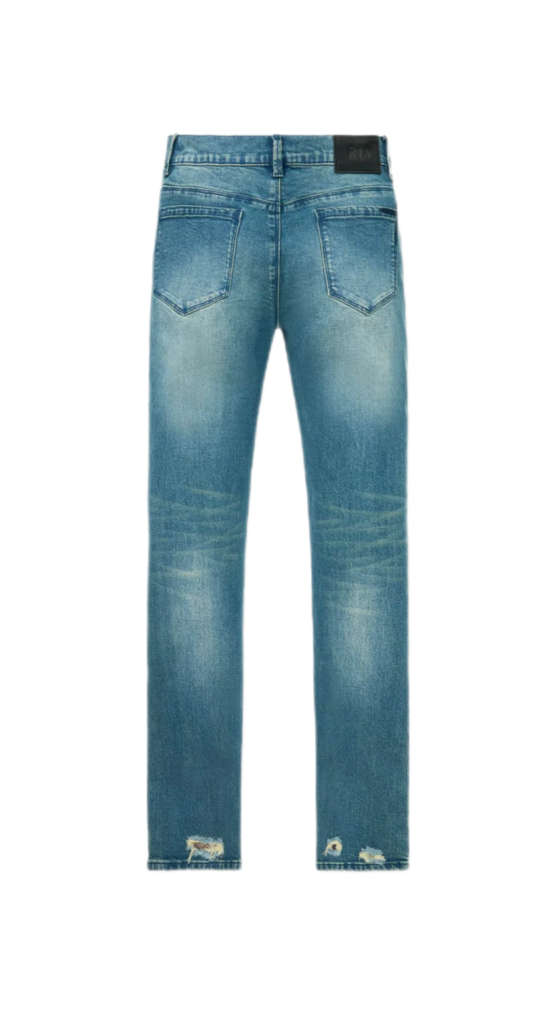 RTA Jeans Bryant Blue Distressed Snake