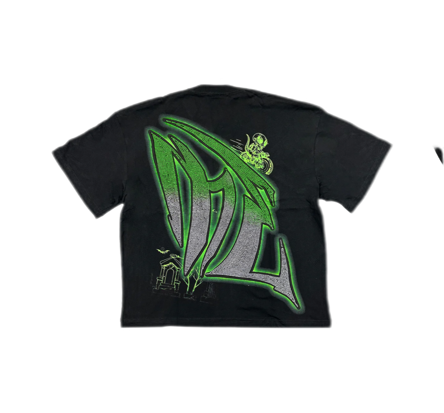 Mixed Emotions Goblin RhinestoneT-Shirt Black