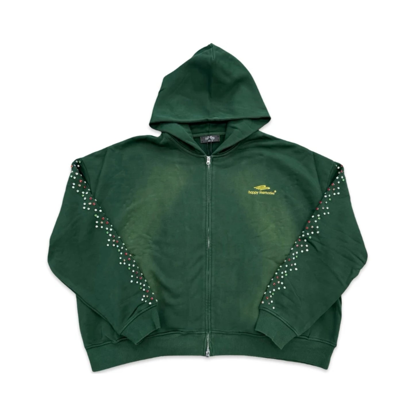 Happy Memories Don't Die Crystal Zip-Up Green