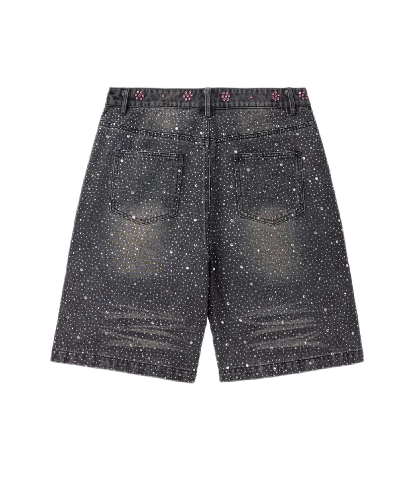 Vale Forever Iced Out Jean Shorts Black