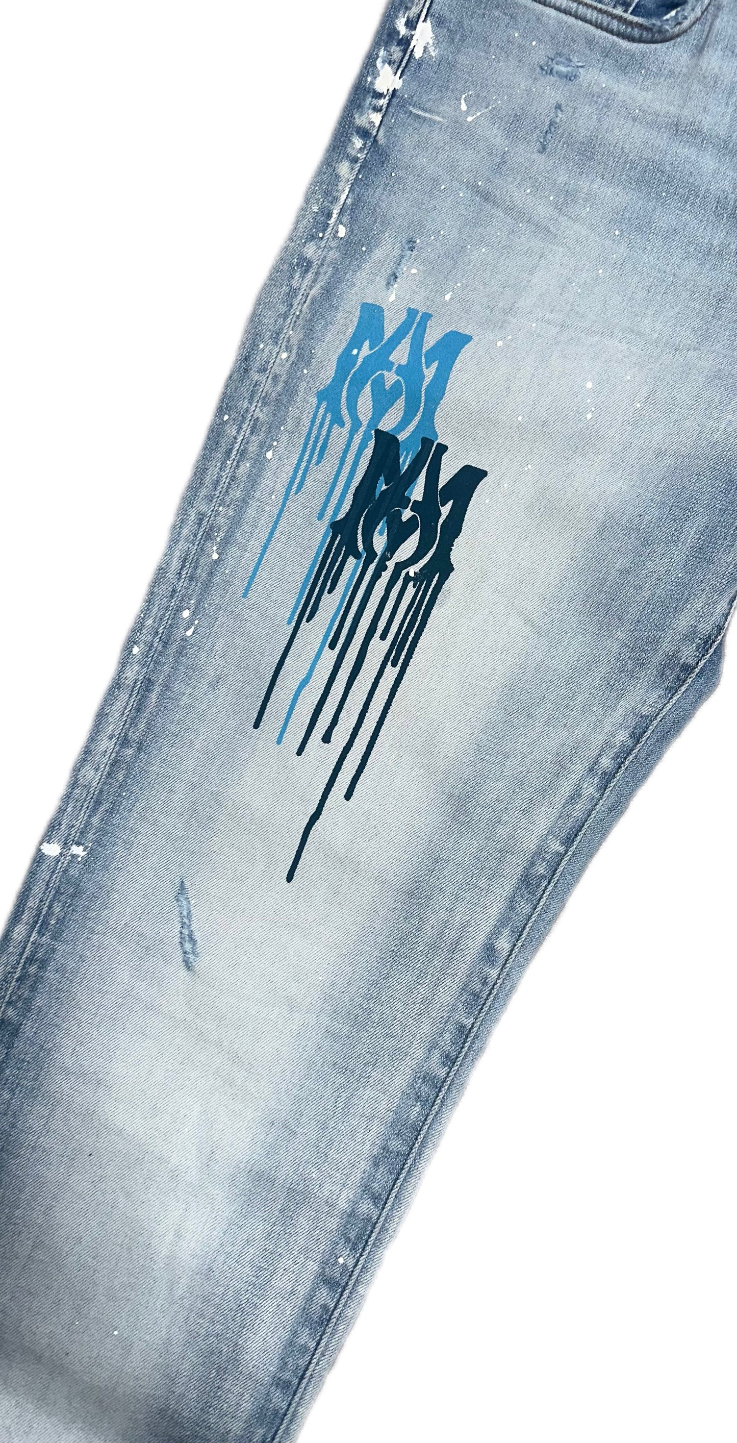 Amiri Jeans MA Drip Light Indigo