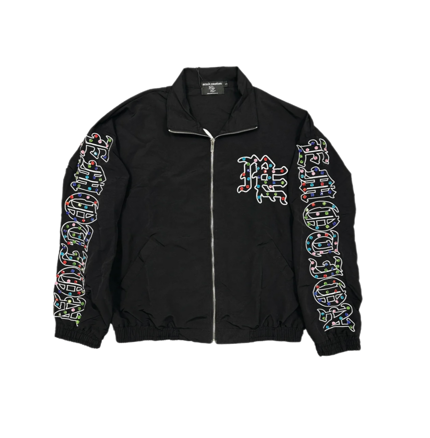 Mixed Emotion Rhinestone ME Nylon Set Black